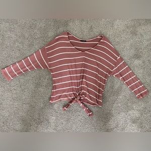 Womens strip soft long sleeve